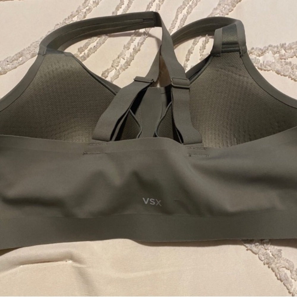 Victoria's Secret Olive Front-Zip Sports Bra 36D - Picture 6 of 8